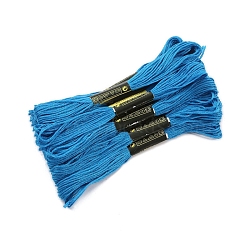 Cotton Crochet Threads, Embroidery Threads, Yarn for Lace Hand Knitting, Royal Blue, 1.4mm, about 8.20 Yards(7.5m)/skein, 5 skeins/set(PW-WG77117-13)