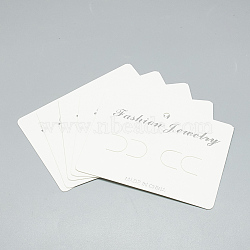 Cardboard Hair Clip Display Cards, Rectangle, White, 7x10cm(CDIS-R034-45)