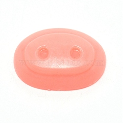 Oval Plastic Craft Pig Nose, Doll Making Supplies, Light Salmon, 25.5x34x10mm(DIY-WH0301-62C)