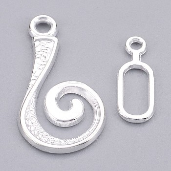 Alloy Hook and Eye Clasps, Cadmium Free & Lead Free, Silver Color Plated, Size: 13.5x25.5x1.5mm 6x16.5x1mm, hole: 2mm, Bar: 6mm wide, 16.5mm long, 1mm thick, hole: 2mm.