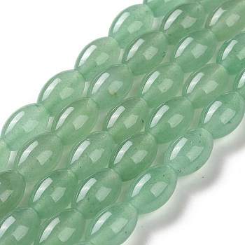 Natural Green Aventurine Beads Strands, Rice, 12~12.5x8mm, Hole: 1.2mm, about 31pcs/strand, 15.04''(38.2cm)