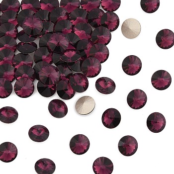 Preciosa&reg MAXIMA Crystal Round Stones, Czech Crystal, Bicone(436 11 177 Rivoli), Dura Foiling, 20050 Amethyst, SS29(6.15~6.35mm)