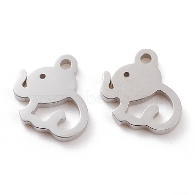Stainless Steel Color Elephant 304 Stainless Steel Charms