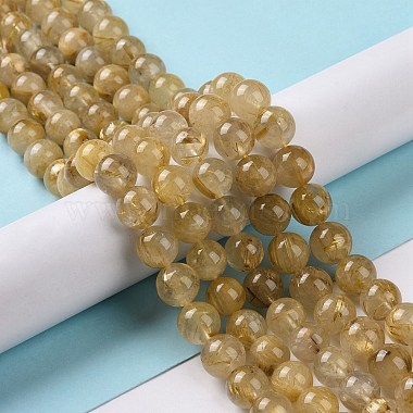 Grade AA Natural Gold Rutilated Quartz Beads Strands(G-I206-34-7mm)-7