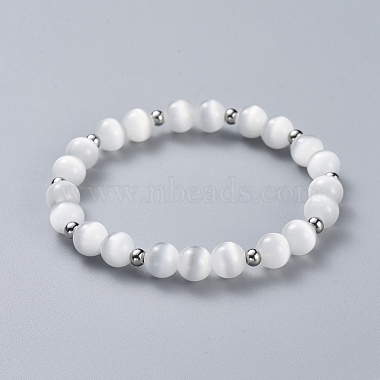 WhiteSmoke Cat Eye Bracelets