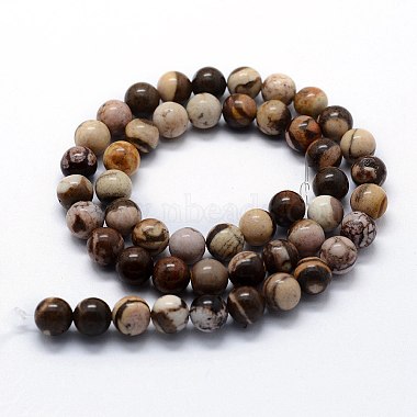 Natural Zebra Jasper Beads Strands(X-G-I199-10-6mm)-2