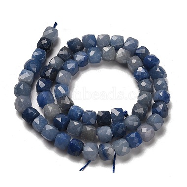 Natural Blue Aventurine(Dyed & Heated) Beads Strands(G-H078-C22-01)-3