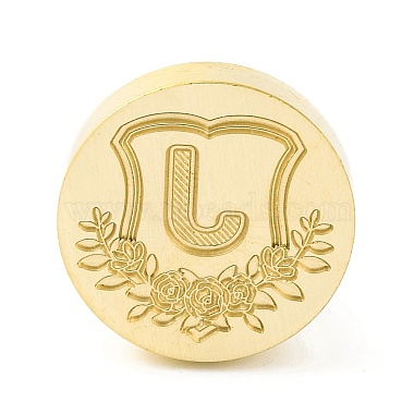 Golden Tone Round Wax Seal Brass Stamp Heads(AJEW-Z034-02G-J)-2