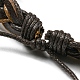 Bracelet à cordon en simili cuir tressé réglable de style 6pcs 6 serti de cordon ciré pour hommes(BJEW-F458-10)-5