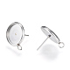 Accessoires des clous d'oreilles en 304 acier inoxydable(X-MAK-R012-03)-1
