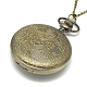 Alloy Flat Round Pendant Necklace Pocket Watch(WACH-N012-04)-3