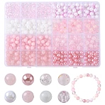 480Pcs 8 Styles Round Imitation Gemstone Acrylic Beads, Mixed Color, 8x7~8mm, Hole: 1~2mm, 60pcs/style (OACR-YW0003-75)