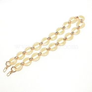 Acrylic Curb Chain Bag Strap, with Alloy Clasps, for Bag Replacement Accessories, Pale Goldenrod, 88cm(FIND-TAC0008-14B)