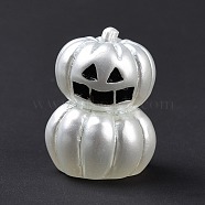 Halloween Theme Resin Display Decoration, for Home Decoration, Photographic Prop, Dollhouse Accessories, Pumpkin Jack-O'-Lantern, Ghost White, 27x21mm(RESI-H141-18)