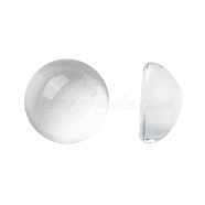 Transparent Half Round Glass Cabochons, Clear, 8x4.5mm(X-GGLA-R027-8mm)