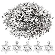 120Pcs Tibetan Style Alloy Pendants, Star of David, Antique Silver, 17x12.5x1.5mm, Hole: 1.6mm(FIND-SC0008-41)