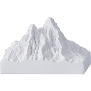 Gesso Mountain Statue Ornaments, Aromatherapy Essential Oil Diffuser Stone, for Home Bedroom Car Decoration, White, 90x56.5x50mm(AJEW-WH0505-66B)