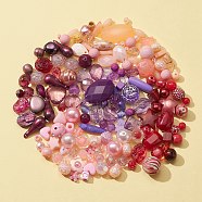 100G 5 Colors Acrylic Beads, Mixed Shapes, Mixed Color, 5.5~28x6~20x3~11mm, Hole: 1~5mm, 20g/color(SACR-FS0001-07B)