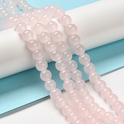 Baking Painted Imitation Jade Glass Round Bead Strands, Pink, 8.5~9mm, Hole: 1.5mm, about 105pcs/strand, 31.8 inch(DGLA-Q021-8mm-02)