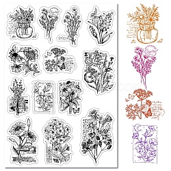 Custom PVC Plastic Clear Stamps, for DIY Scrapbooking, Photo Album Decorative, Cards Making, Stamp Sheets, Film Frame, Flower, 160x110x3mm(DIY-WH0439-0065)