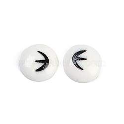 Flat Round Cartoon Resin Cabochons, Arrow, 13x4mm(CRES-Q009-01B)