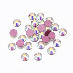 Glass Rhinestone Cabochons, Grade AA, Flat Back & Faceted, Half Round, Crystal AB, SS10, 2.7~2.8mm, about 1440pcs/bag(RGLA-A019-SS10-A101)