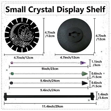 Craspire 3 pièces pendules de radiesthésie pointues en pierres précieuses naturelles et synthétiques mélangées(DIY-CP0009-78A-01)-2