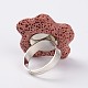Adjustable Star Lava Rock Gemstone Finger Rings(RJEW-I007-06)-3