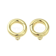 Brass Spring Gate Rings, Rings, Golden, 16x13x2.5mm, Hole: 1.6mm(KK-B089-12B-G)