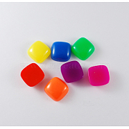 Resin Cabochons, Square, Mixed Color, 12x12x5mm(X-CRES-R056-12x12mm-M)