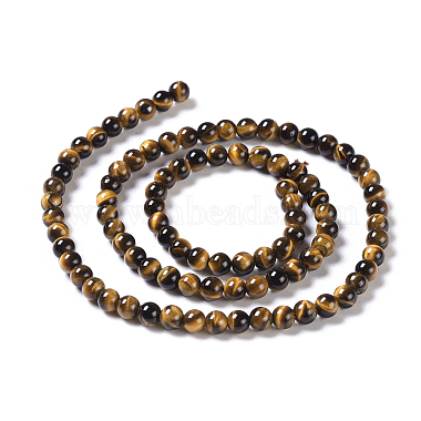 Natural Tiger Eye Round Bead Strands(G-L411-07-4mm)-4