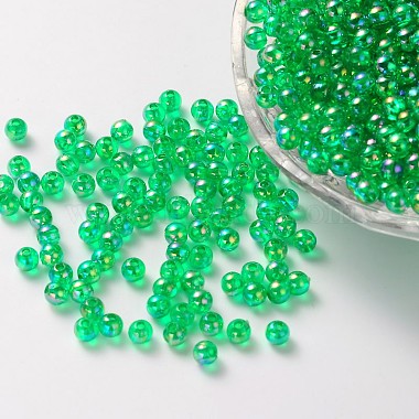 10mm LimeGreen Round Acrylic Beads