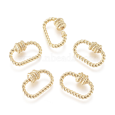 Brass Screw Carabiner Lock Charm(KK-D159-12G)-1