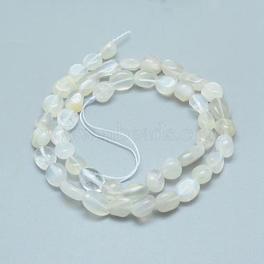 Natural White Moonstone Beads Strands(G-L550A-01)-2