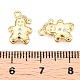 breloques en laiton micro pavées et zircones cubiques transparentes sur le thème de Noël(KK-T073-08G)-3