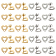 40Pcs 2 Color 201 Stainless Steel Heart Stud Earring Findings(STAS-SC0005-30)-1