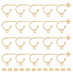 24Pcs 304 Stainless Steel Half Hoop Earrings, 24Pcs 304 Stainless Steel Ear Nuts, Mixed Color, 6~15.5x4.5~12.5x2.4~3mm, Hole: 0.8~1mm, Pin: 0.7mm(STAS-HS0001-13B)