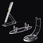3Pcs 3 Styles Acrylic Pen Display Frame, Clear, 1pc/style(ODIS-FG0001-32)