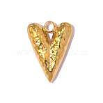 304 Stainless Steel Pendants, Hand Polished Heart Charm, Ion Plating(IP), Long-Lasting Plated, Real 18K Gold Plated, 15x11mm,Hole:1.60mm(STAS-OY014-41G)