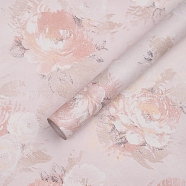 Kraft Paper, Flower Bouquet Wrapping Craft Paper, Wedding Party Decoration, Flower Pattern, Misty Rose, 590x520mm, 10 sheets/bag(PW-WG98481-03)