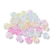 Transparent Acrylic Beads, Star, Mixed Color, 10x11x6mm, Hole: 2mm(X-OACR-Z013-36)