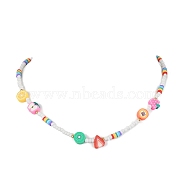 Polymer Clay Beaded Necklace, Fruit, Colorful, 15.75 inch(40cm)(NJEW-TA00124)