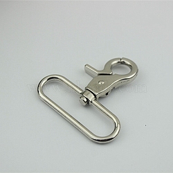Alloy Swivel Clasps, Lobster Claw Clasp, Platinum, 5.8cm, Hole: 50mm(PURS-PW0005-098P)