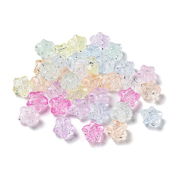 Transparent Acrylic Beads, Star, Mixed Color, 10x11x6mm, Hole: 2mm