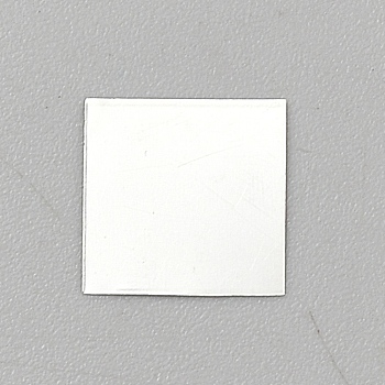 925 Sterling Silver Sheets, Rectangle, Silver, 10.5x11x0.1mm