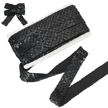 Black Plastic Sequin Trim