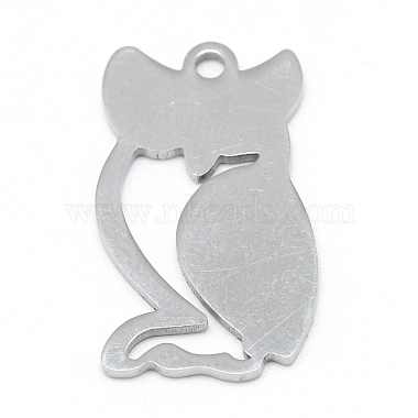 Stainless Steel Color Owl 304 Stainless Steel Pendants