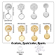 8 Pairs 4 Styles Blank Dome Glass Dangle Stud Earrings(EJEW-AB00010)-2