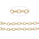 3.28 Feet Brass Textured Cable Chains(X-CHC-K010-02G)-1