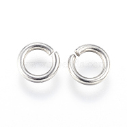 304 Stainless Steel Open Jump Rings, Stainless Steel Color, 7x1.3mm, Inner Diameter: 4.4mm(STAS-J020-01-7x1.3mm)